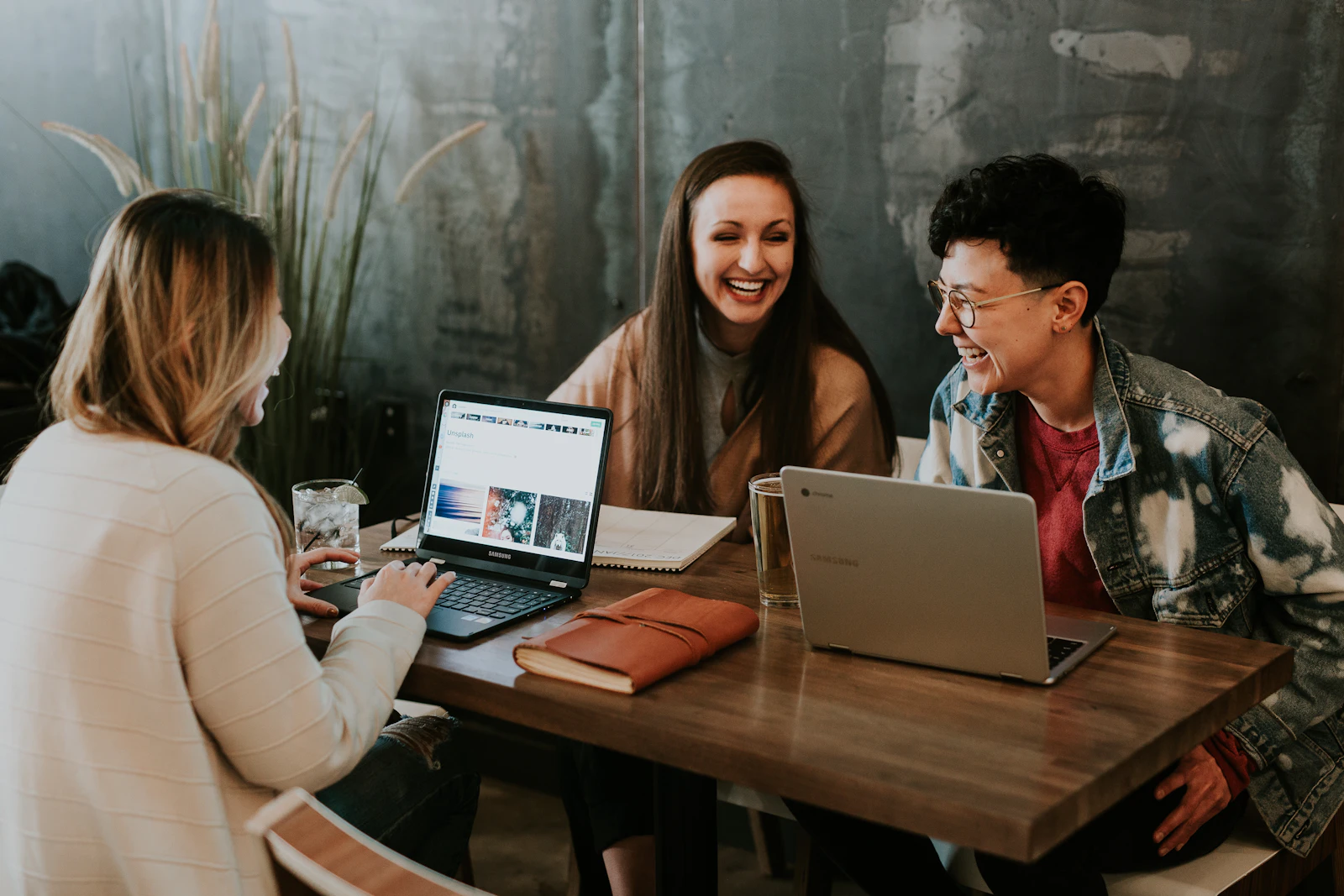 A marketing team collaborating in a Dubai studio